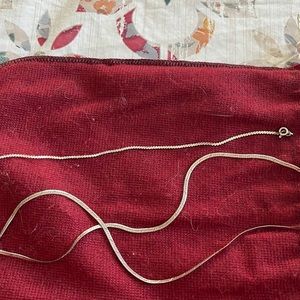 Silver necklace and bracelet set. Different style chains